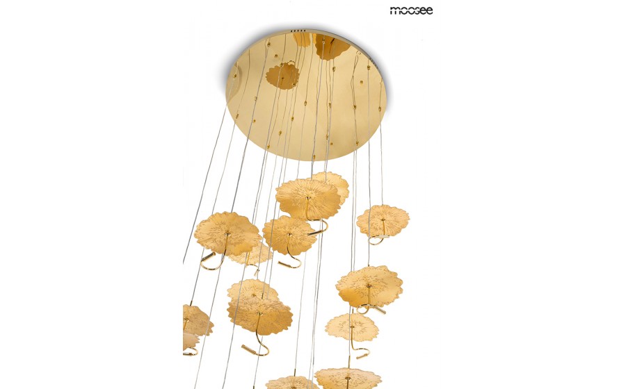 Expo MOOSEE lampa wisząca LEAFS DISC złota
