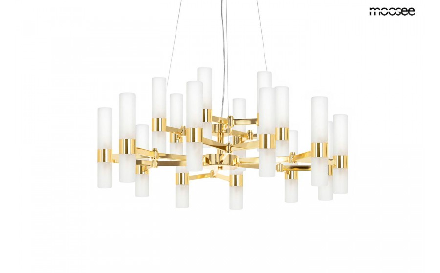 Expo MOOSEE lampa wisząca TUBS 18 złota