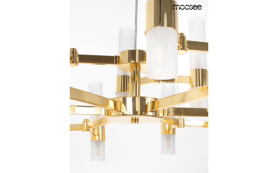 Expo MOOSEE lampa wisząca TUBS 18 złota