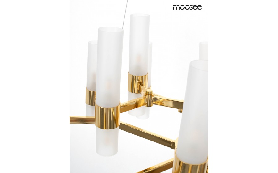 Expo MOOSEE lampa wisząca TUBS 18 złota