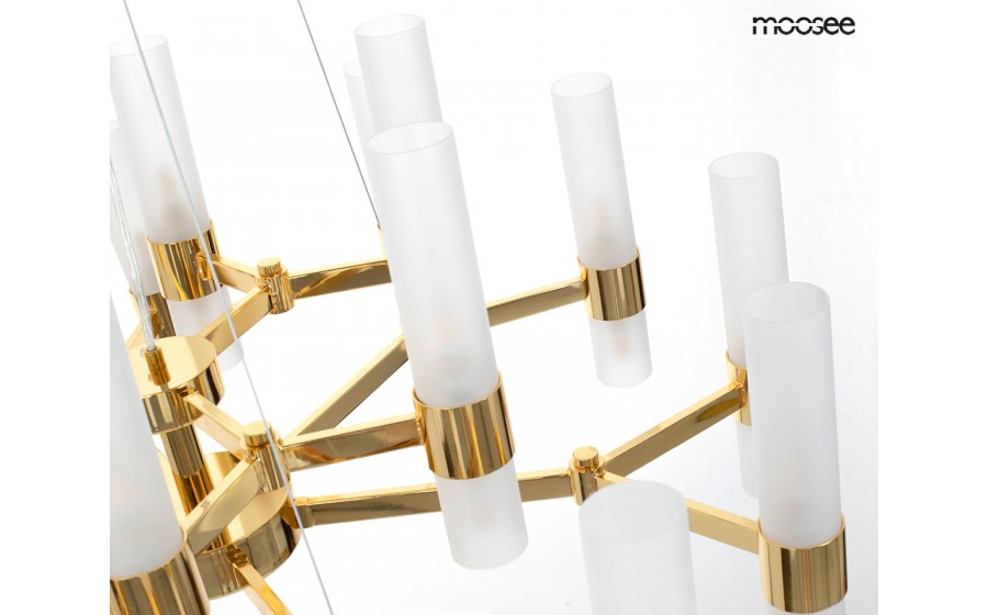 Expo MOOSEE lampa wisząca TUBS 18 złota