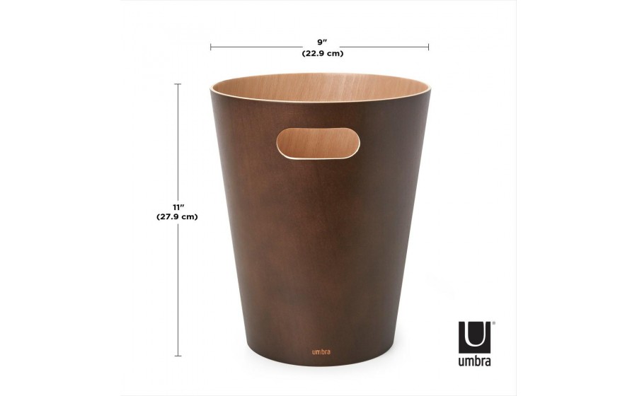 Expo UMBRA kosz na śmieci WOODROW - espresso