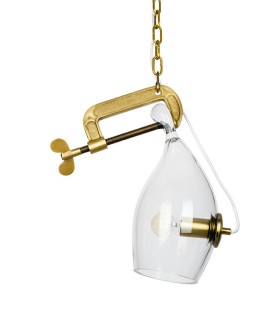 Expo Lampa wisząca VICE mosiądz - metal, szkło