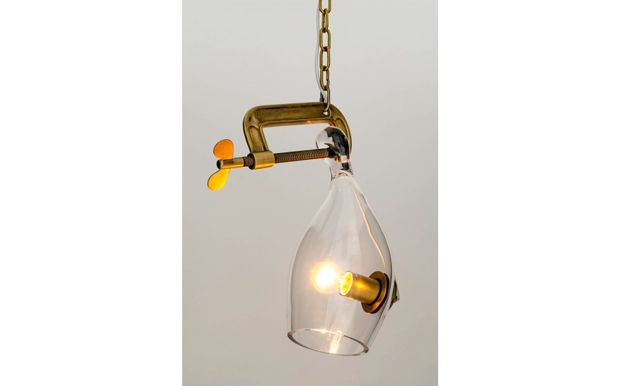 Expo Lampa wisząca VICE mosiądz - metal, szkło