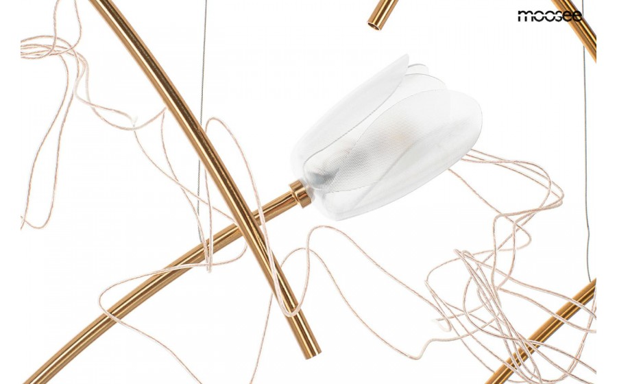 Expo MOOSEE lampa wisząca TULIPPE 14 DISC złota