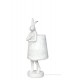 Expo KARE lampa stołowa RABBIT FUR 50 cm  biała / srebrna
