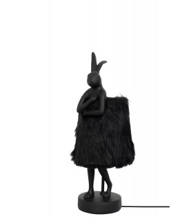 Expo KARE lampa stołowa RABBIT FUR 50 cm  czarna / złota