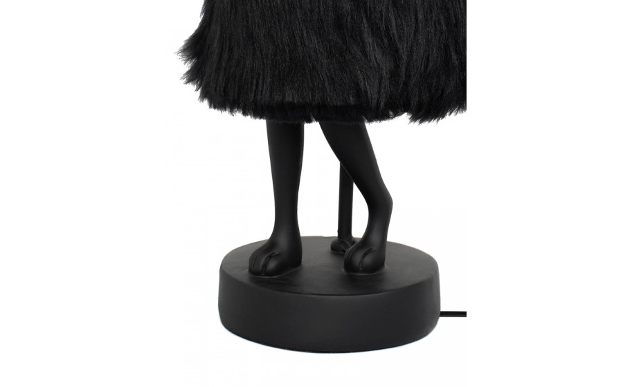Expo KARE lampa stołowa RABBIT FUR 50 cm  czarna / złota