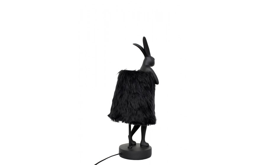 Expo KARE lampa stołowa RABBIT FUR 50 cm  czarna / złota
