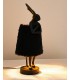 Expo KARE lampa stołowa RABBIT FUR 50 cm  czarna / złota