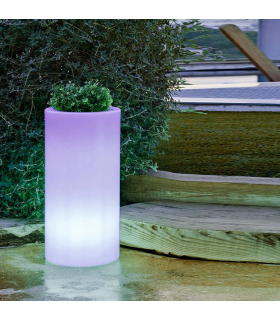 Expo NEW GARDEN donica PALMA 70 SOLAR & BATTERY biała