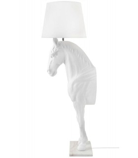 Expo Lampa podłogowa KOŃ HORSE STAND M biała  - włókno szklane