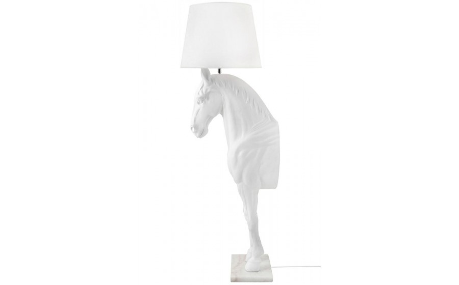 Expo Lampa podłogowa KOŃ HORSE STAND M biała  - włókno szklane