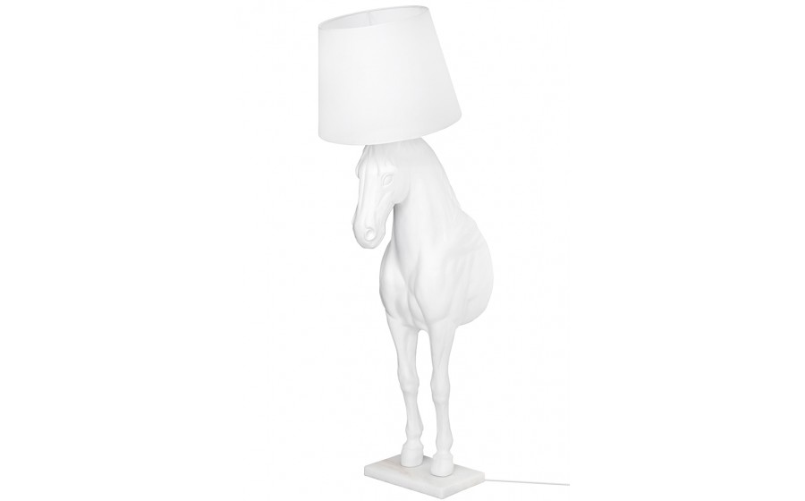 Expo Lampa podłogowa KOŃ HORSE STAND M biała  - włókno szklane