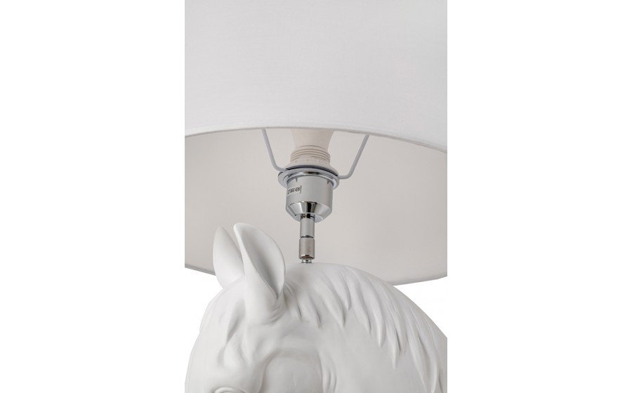 Expo Lampa podłogowa KOŃ HORSE STAND M biała  - włókno szklane