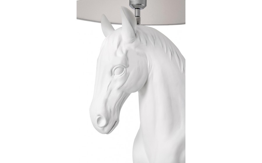 Expo Lampa podłogowa KOŃ HORSE STAND M biała  - włókno szklane