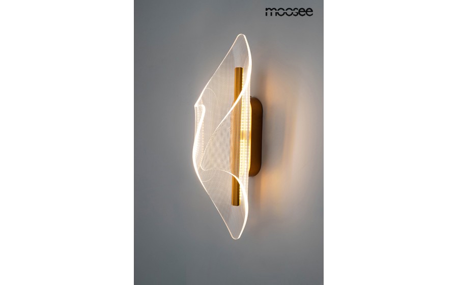 Expo MOOSEE lampa ścienna FROST złota