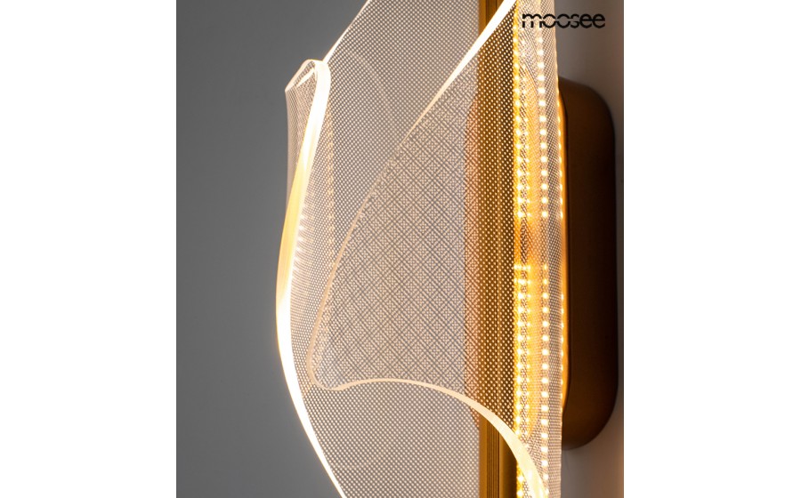 Expo MOOSEE lampa ścienna FROST złota