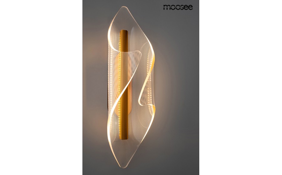 Expo MOOSEE lampa ścienna FROST złota