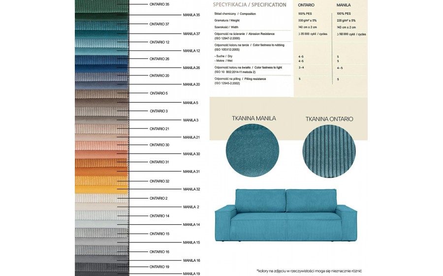 Expo Sofa PILLOW z funkcją spania - I grupa tkanin