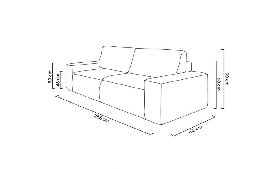 Expo Sofa PILLOW z funkcją spania - I grupa tkanin