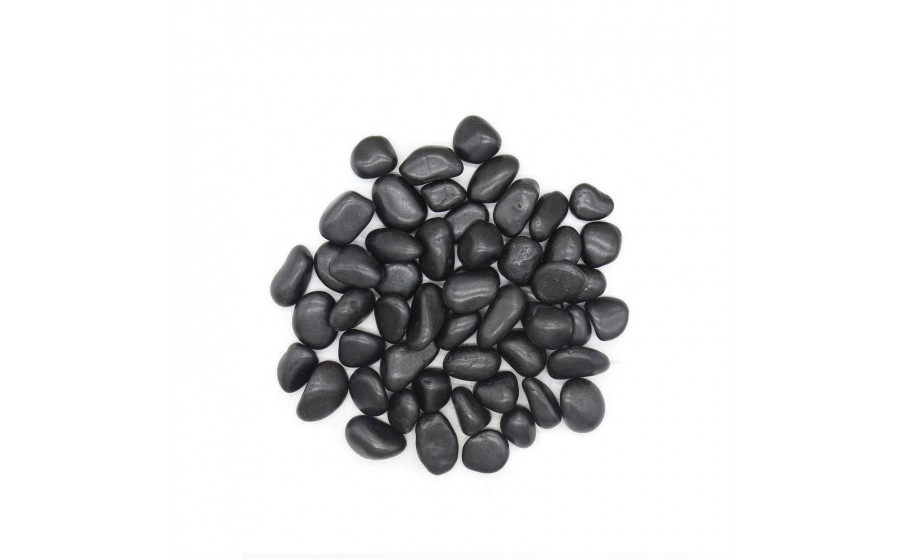 Kamień dekoracyjny ogrodowy OTOCZAK POLEROWANY 2-3 cm 2 kg czarny
