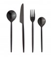 BIZZOTTO zestaw sztućców BRONTE SATIN  BLACK 16 szt.