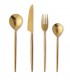 BIZZOTTO zestaw sztućców BRONTE SATIN  GOLD 16 szt.