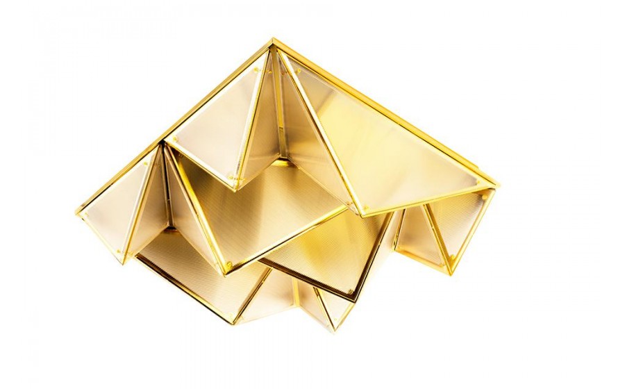 MOOSEE lampa sufitowa, plafon PYRAMIDS  złota