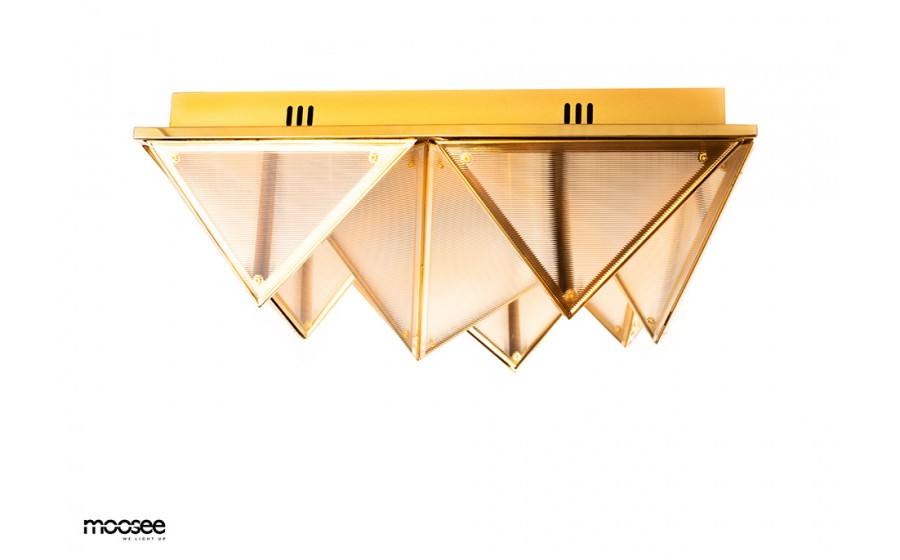 MOOSEE lampa sufitowa, plafon PYRAMIDS  złota