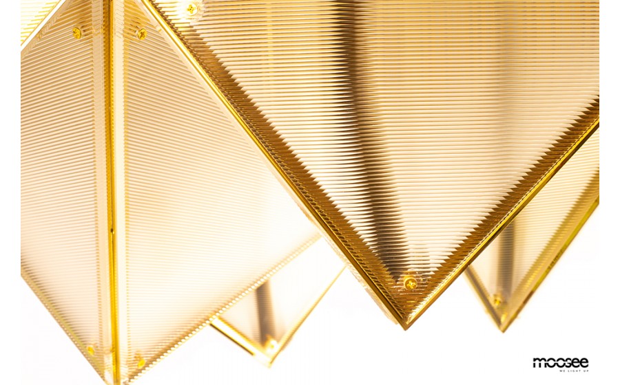 MOOSEE lampa sufitowa, plafon PYRAMIDS  złota