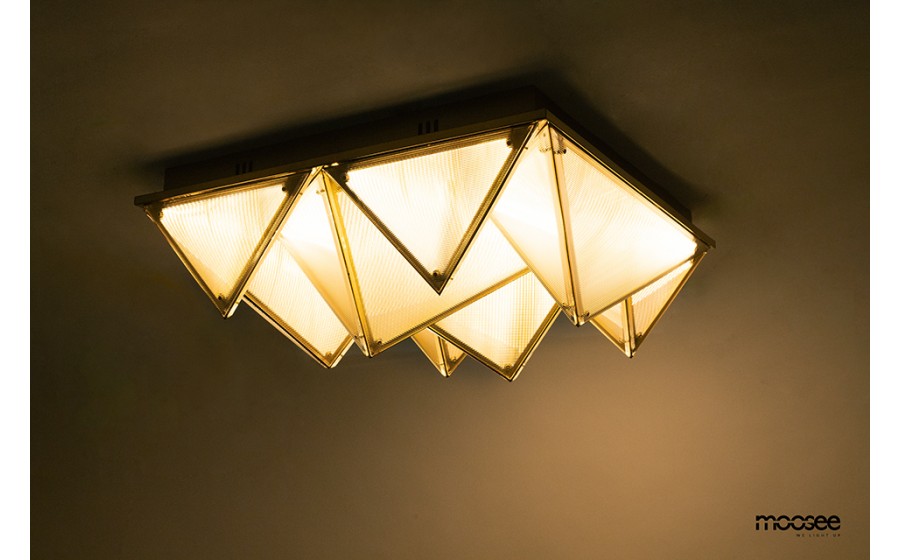 MOOSEE lampa sufitowa, plafon PYRAMIDS  złota