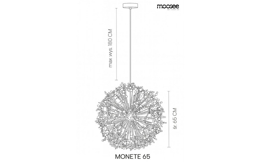 MOOSEE lampa wisząca MONETE 65 złota