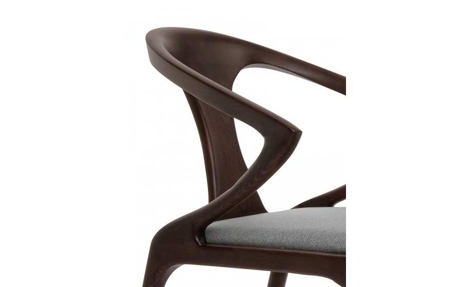 Krzesło INEZ orzech / szare