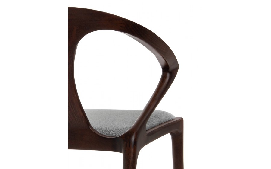 Krzesło INEZ orzech / szare