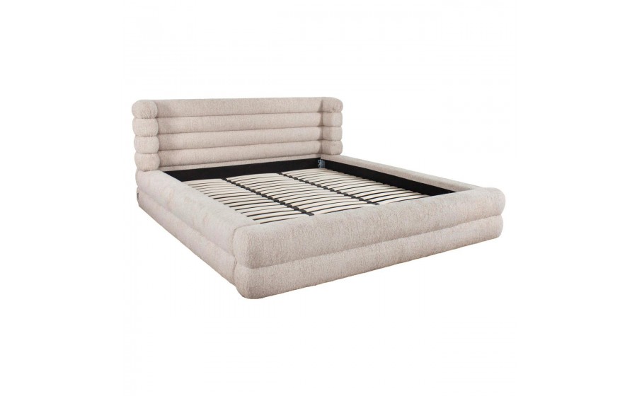 RICHMOND łóżko tapicerowane z pojemnikiem OBIDIS 180x210 beżowe