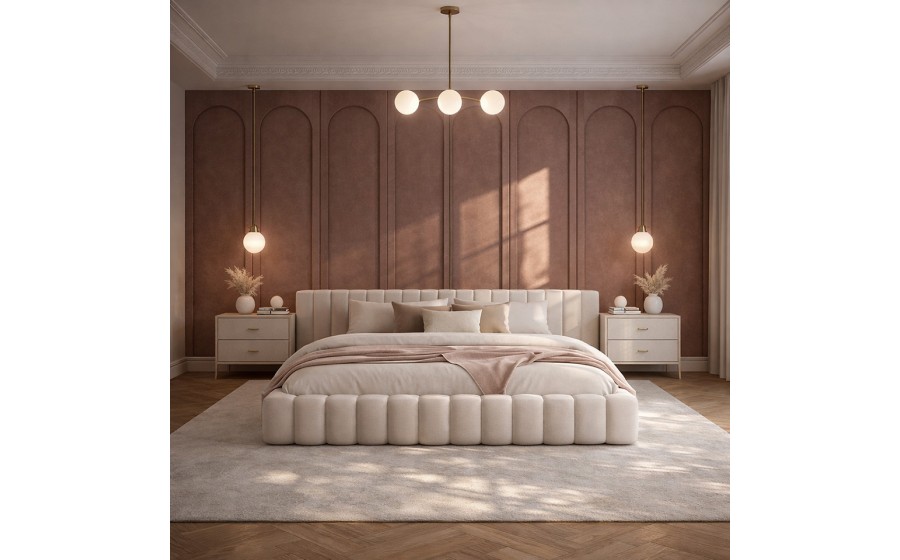 RICHMOND łóżko tapicerowane z pojemnikiem CUPIDON 180x210 beżowe