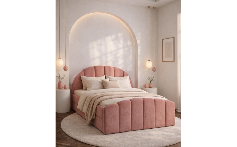 RICHMOND łóżko podwójne, wysuwane PIXIE DUO 120x200 różowe