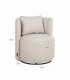 RICHMOND fotel obrotowy ogrodowy MARLIN  beżowy