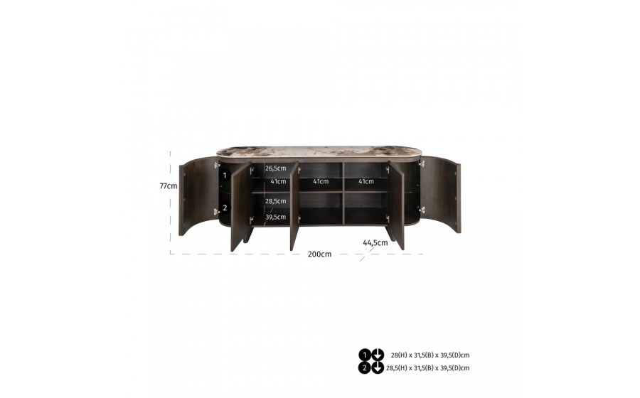 RICHMOND komoda LANGFORD brązowa