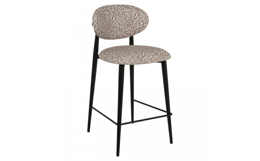 RICHMOND krzesło barowe DANTES 66 natural geo - trudnopalne