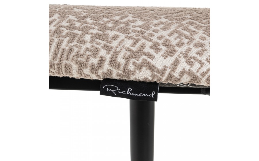 RICHMOND krzesło barowe DANTES 66 natural geo - trudnopalne