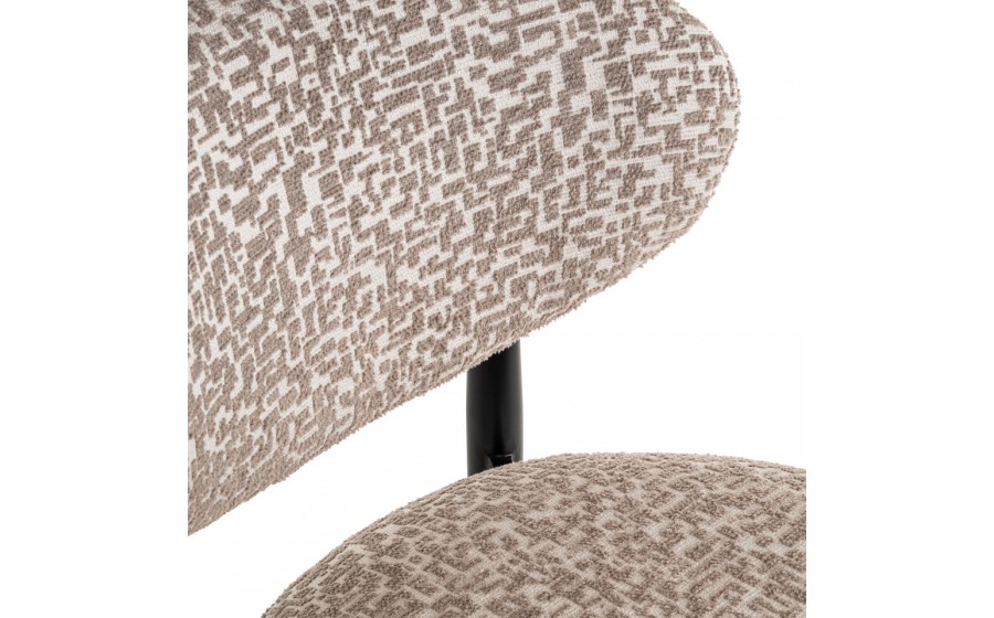 RICHMOND krzesło barowe DANTES 66 natural geo - trudnopalne