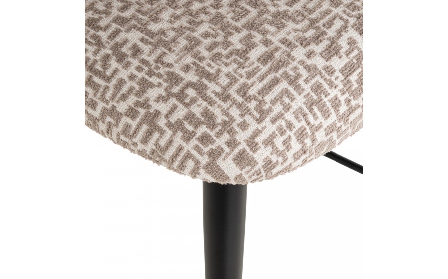 RICHMOND krzesło barowe DANTES 66 natural geo - trudnopalne