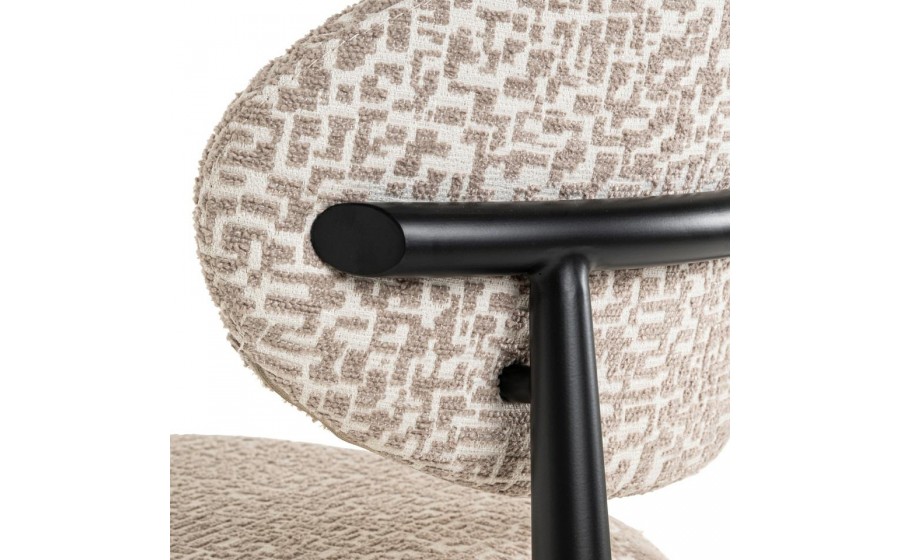 RICHMOND krzesło barowe DANTES 66 natural geo - trudnopalne