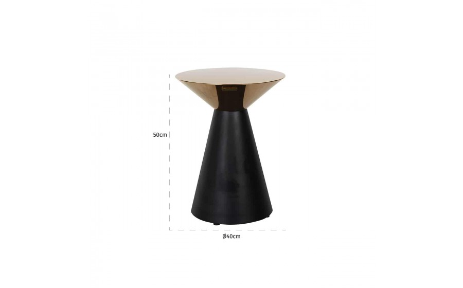 RICHMOND stolik kawowy VECTOR 40 cm złoty - stal nierdzewna