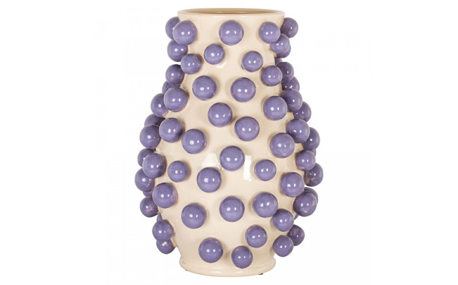 RICHMOND wazon DOTTY beżowy / fioletowy