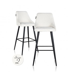 RICHMOND zestaw 2 krzeseł barowych BROOKE 78 biały