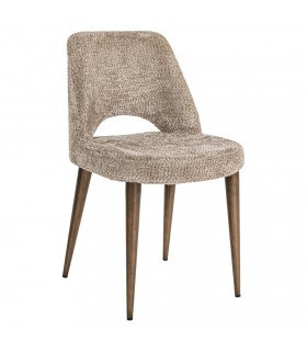 RICHMOND zestaw 2 krzeseł tapicerowanych DELPHINE  beżowy - trudnopalny