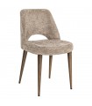 RICHMOND zestaw 2 krzeseł tapicerowanych DELPHINE  beżowy - trudnopalny